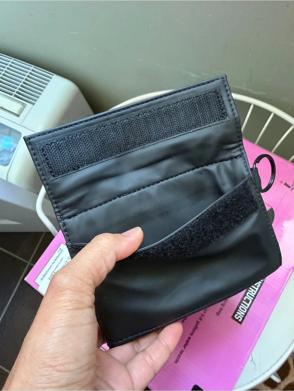 Diesel Black Wallet Pouch with White Logo